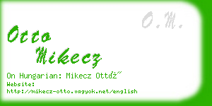 otto mikecz business card